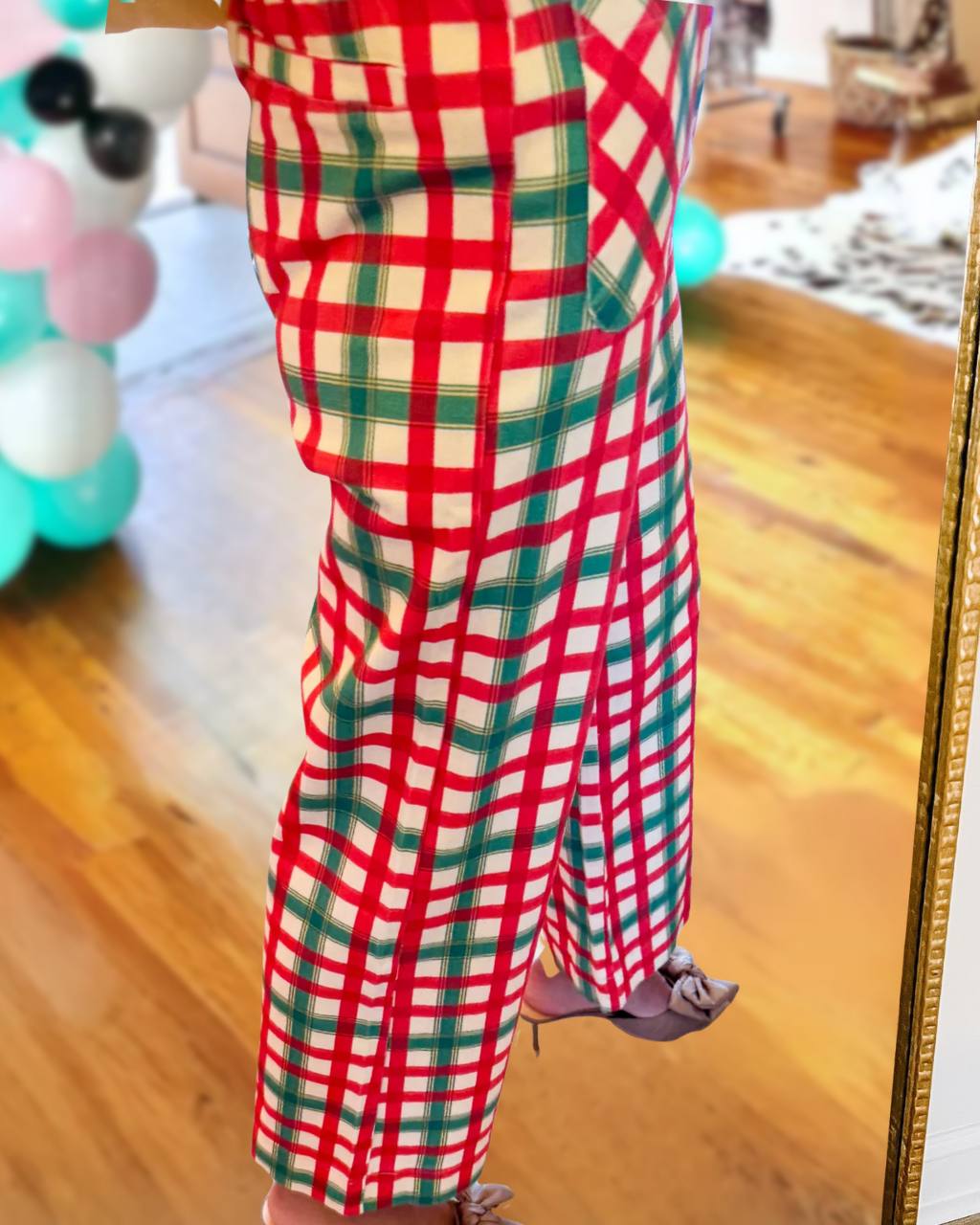 Casual Christmas Plaid Pants
