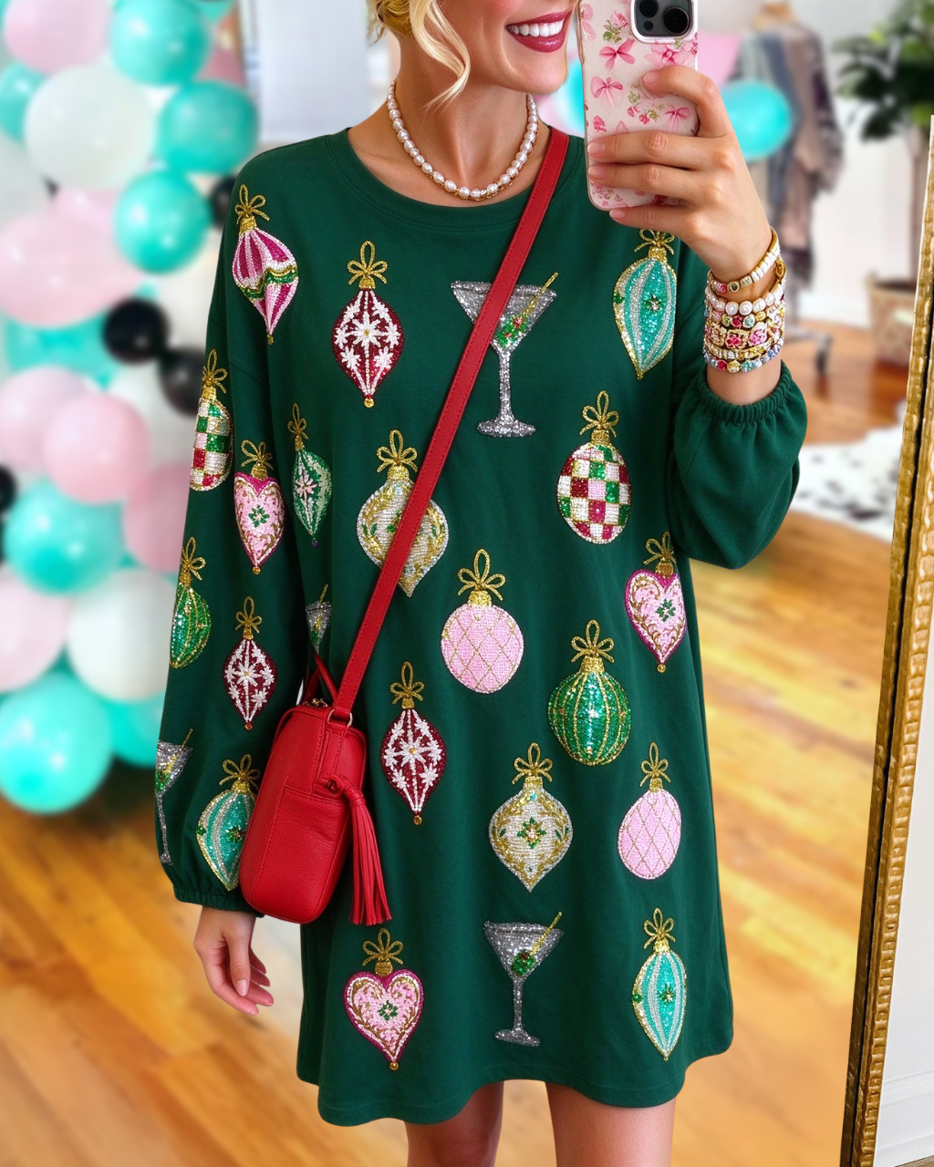 Christmas Ball Cocktail Sequined Dress