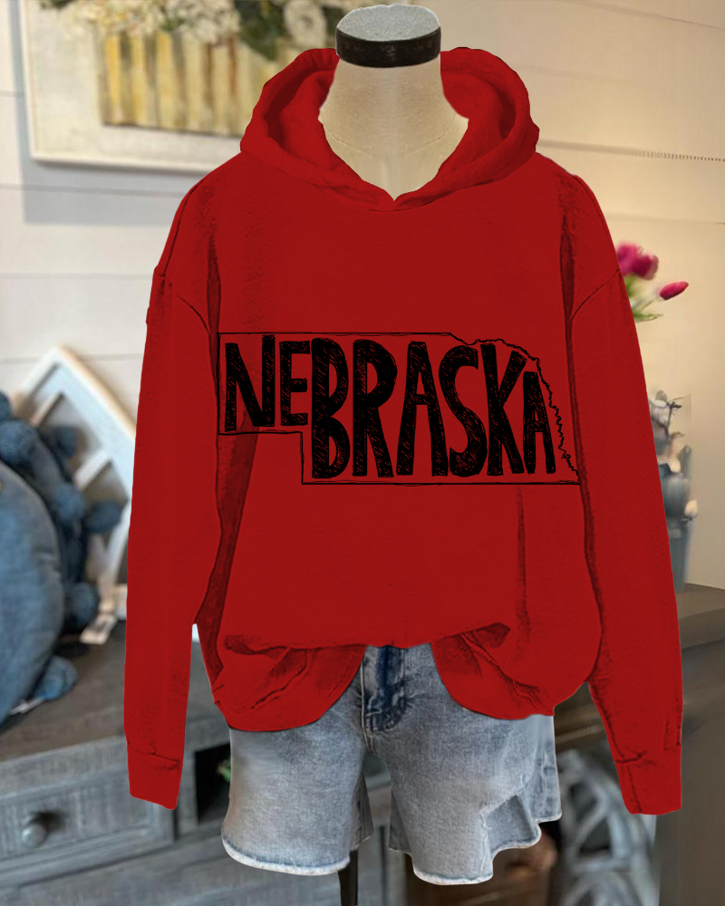 Nebraska Huskers Print Hoodie