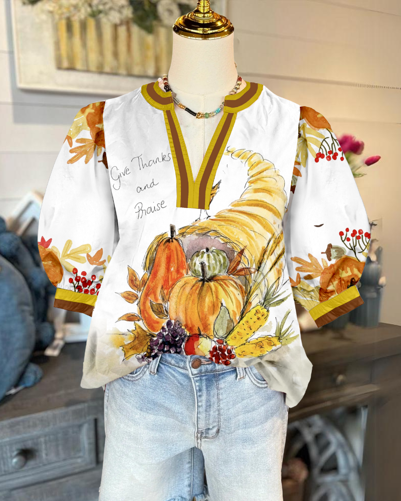 Thanksgiving Stylish Satin Top