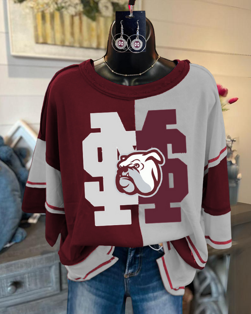 MSU Bulldogs Contrast T-Shirt