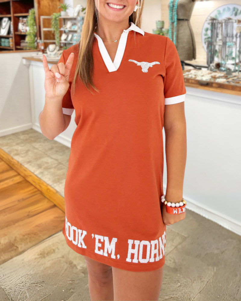 Texas Longhorn Print Mini Dress