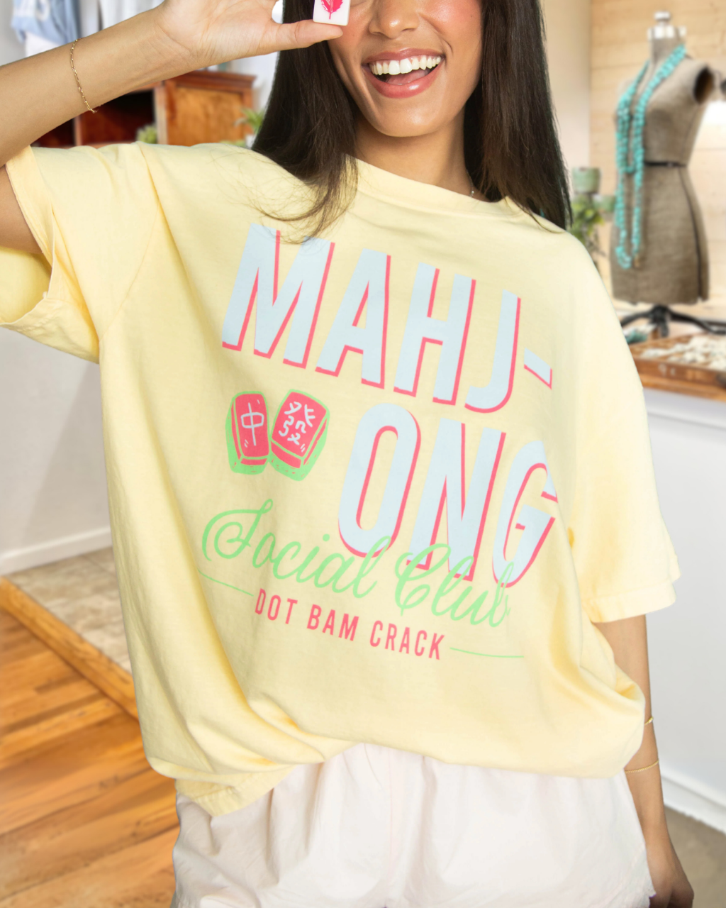 Mahjong Club Crewneck T-Shirt