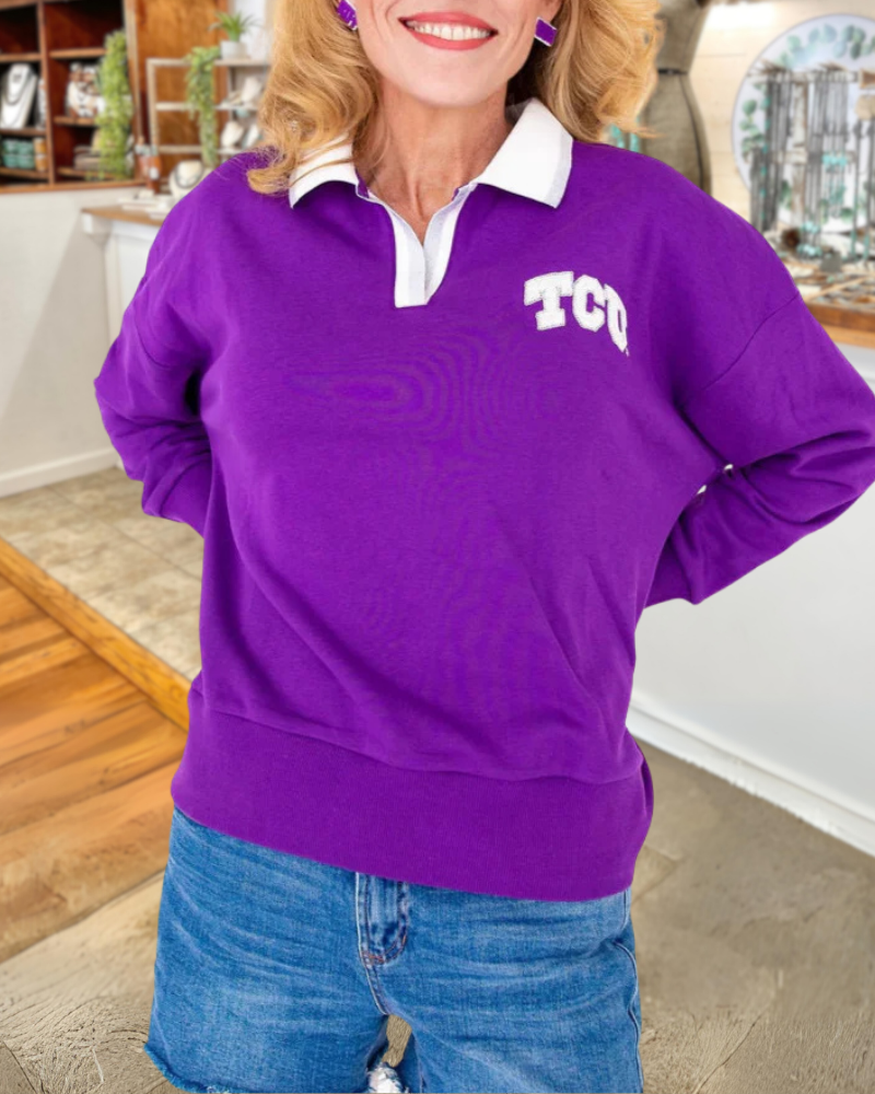 TCU Horned Frogs Print Pullover
