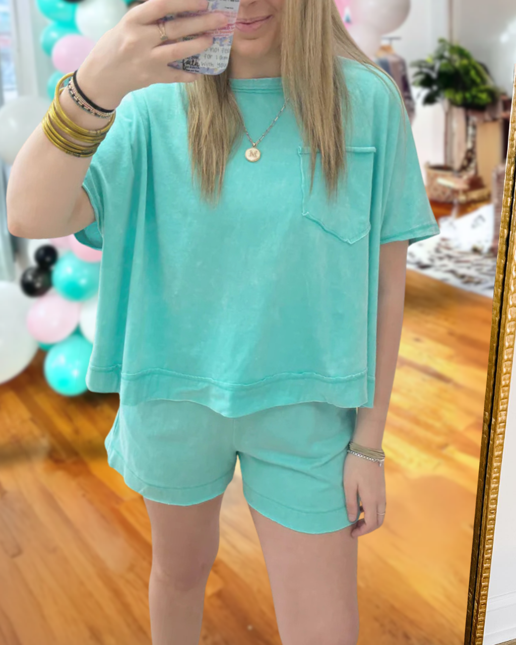 Casual Minimalist Shorts Set