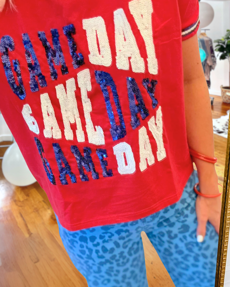Sparkling GAME DAY sequined T-shirt
