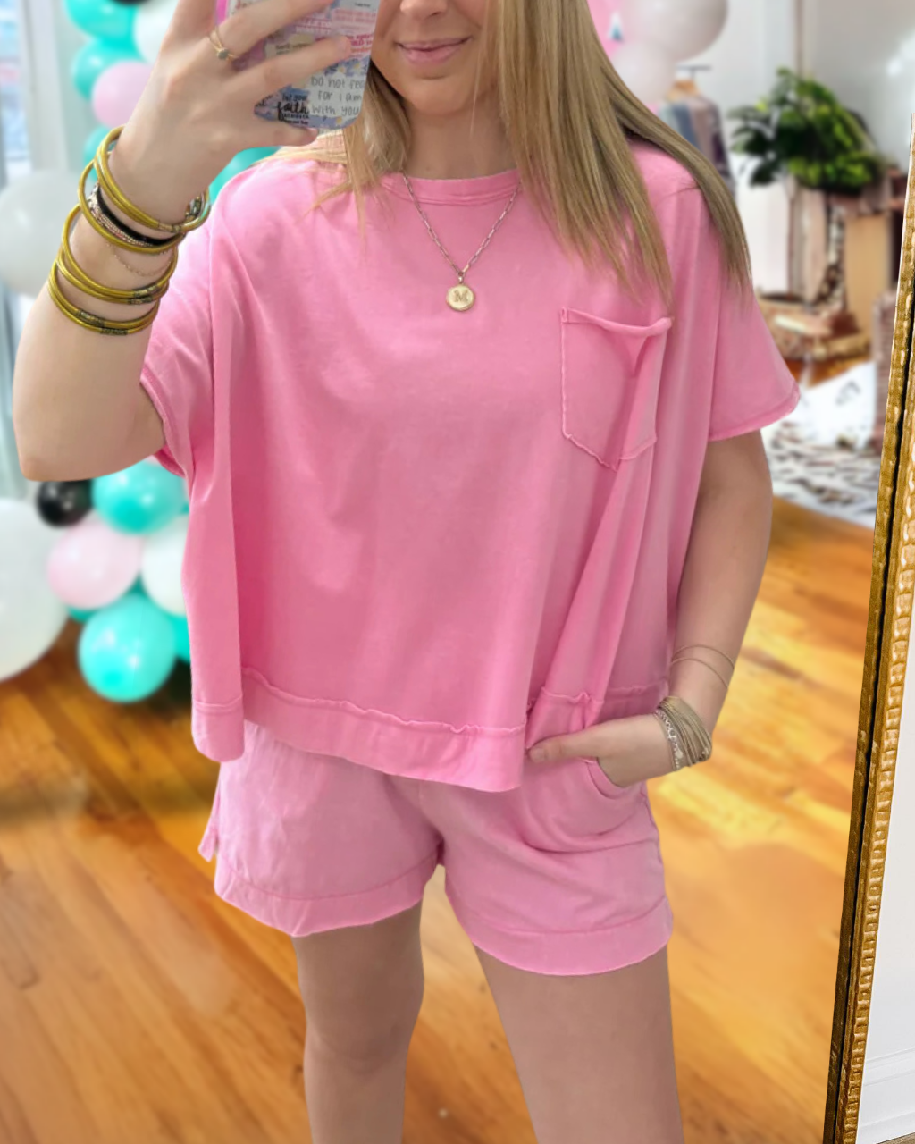 Casual Minimalist Shorts Set