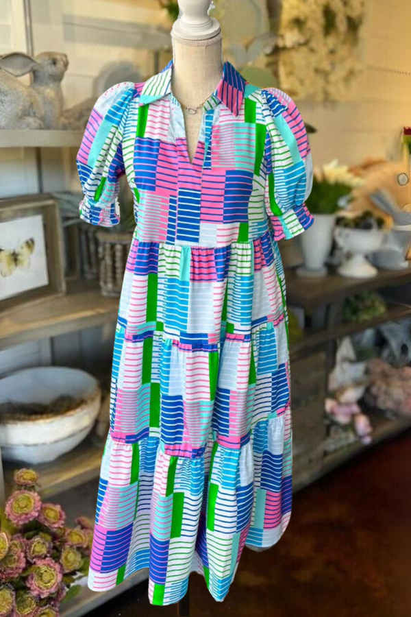 Fun Colorful Striped Dress