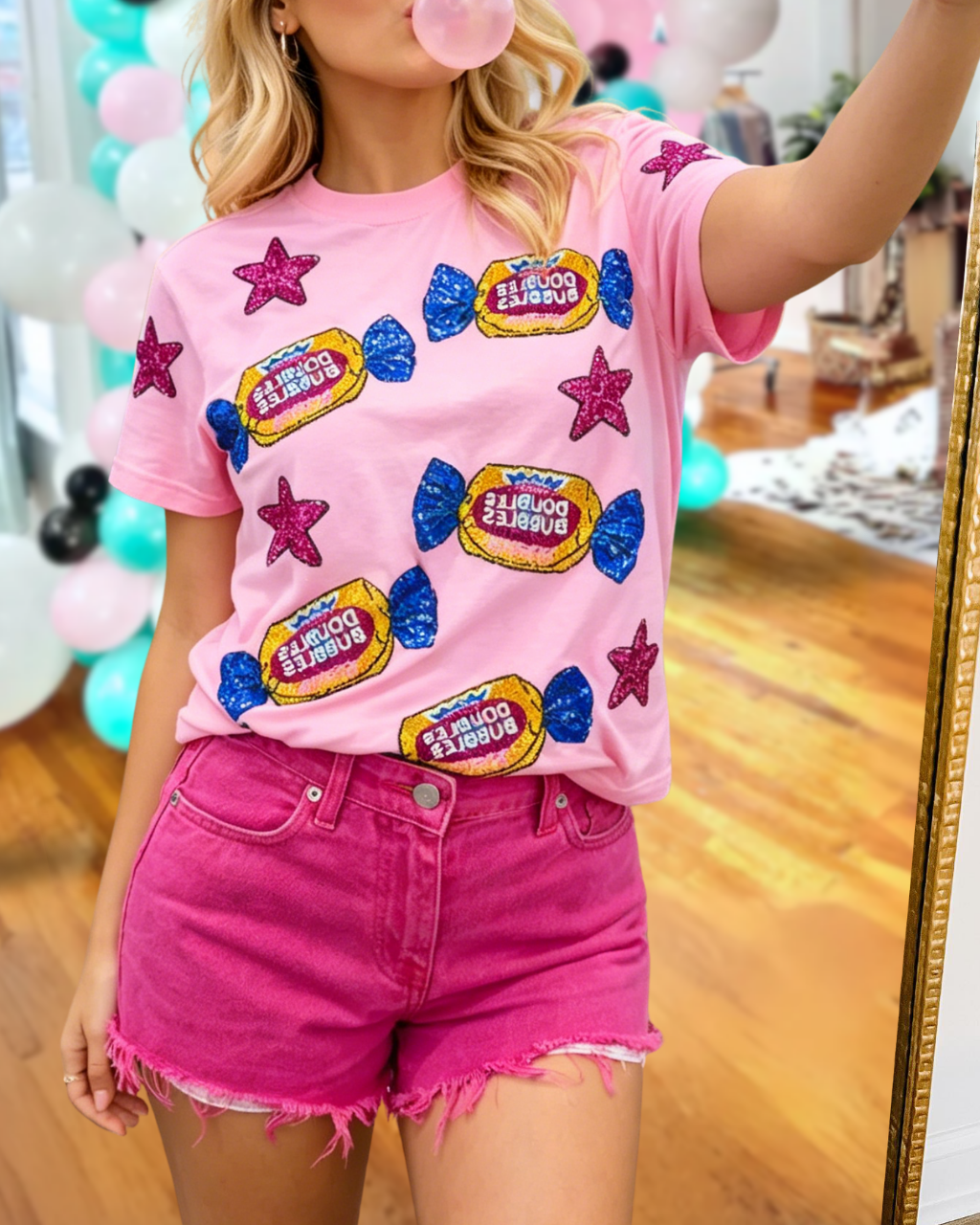 Candy Star Glitter Tee