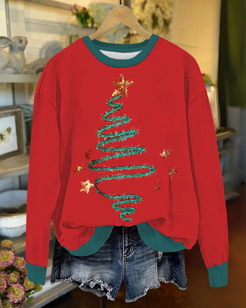 Shining Star Christmas Tree Sweatshirt
