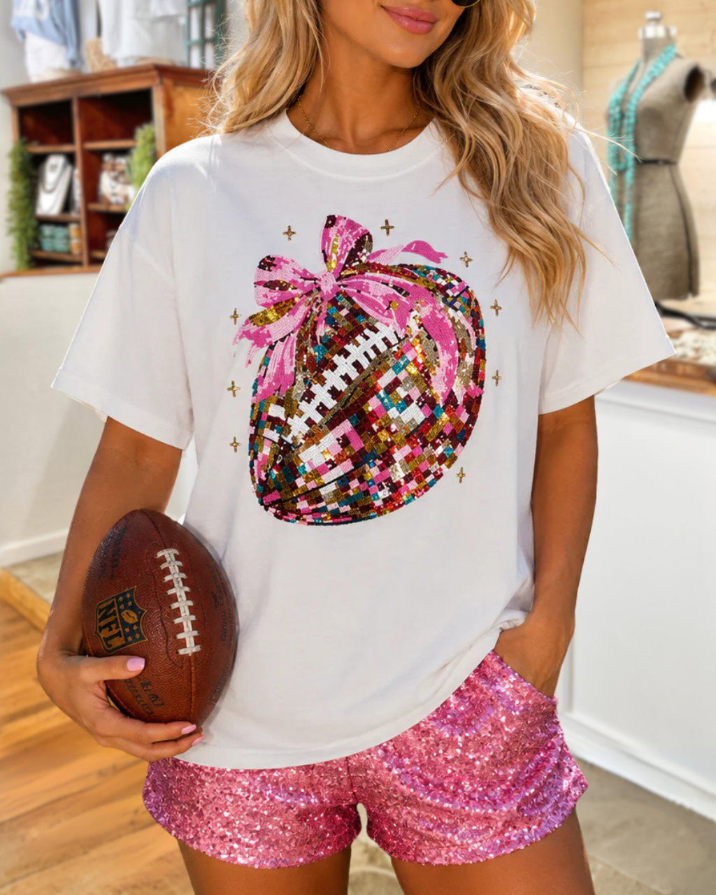 Colorful Football Gift Print Tee