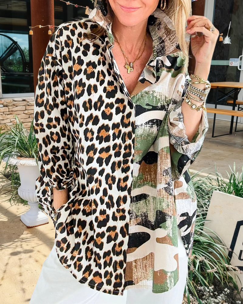 Stylish Leopard Camouflage Shirt