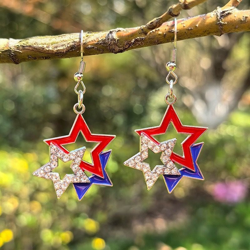 Flag Independence Day Earrings