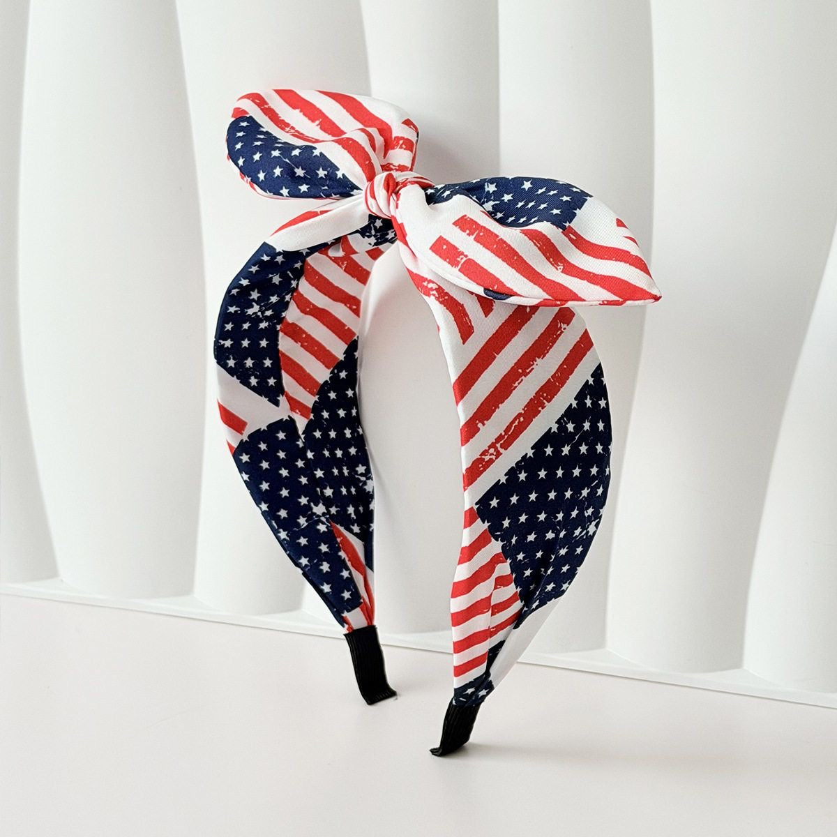 American Flag Bow Headband