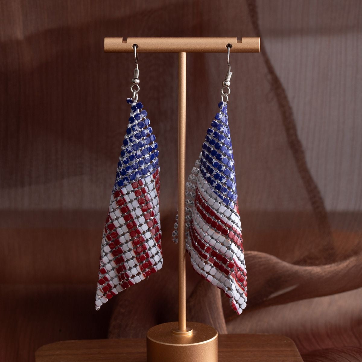 Flag Fashion Sequin Earrings