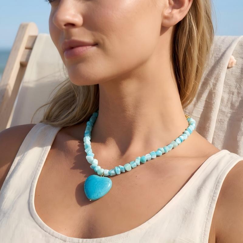 Heart-shaped Faux Shell Necklace