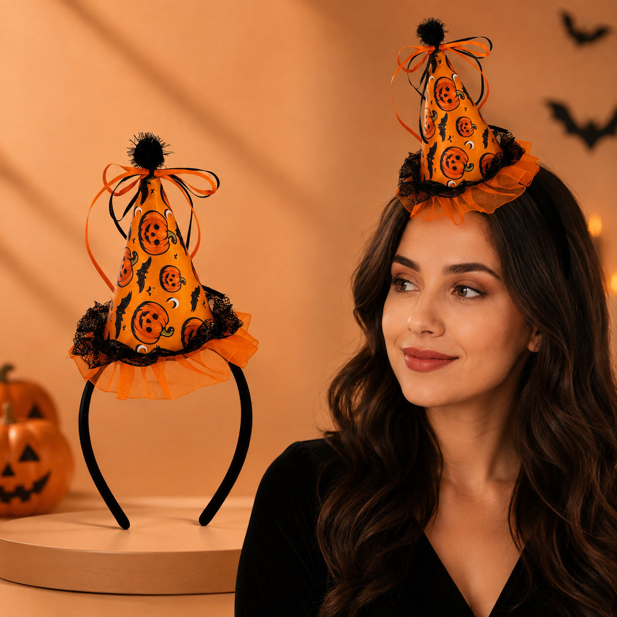 Halloween Pumpkin Hat Headband