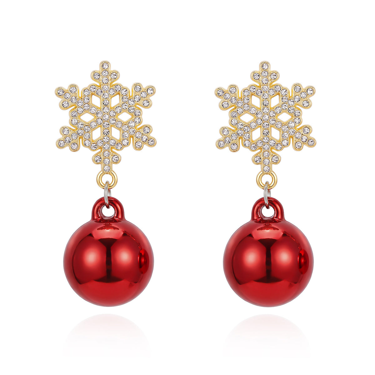 Bow Crystal Ball Earrings