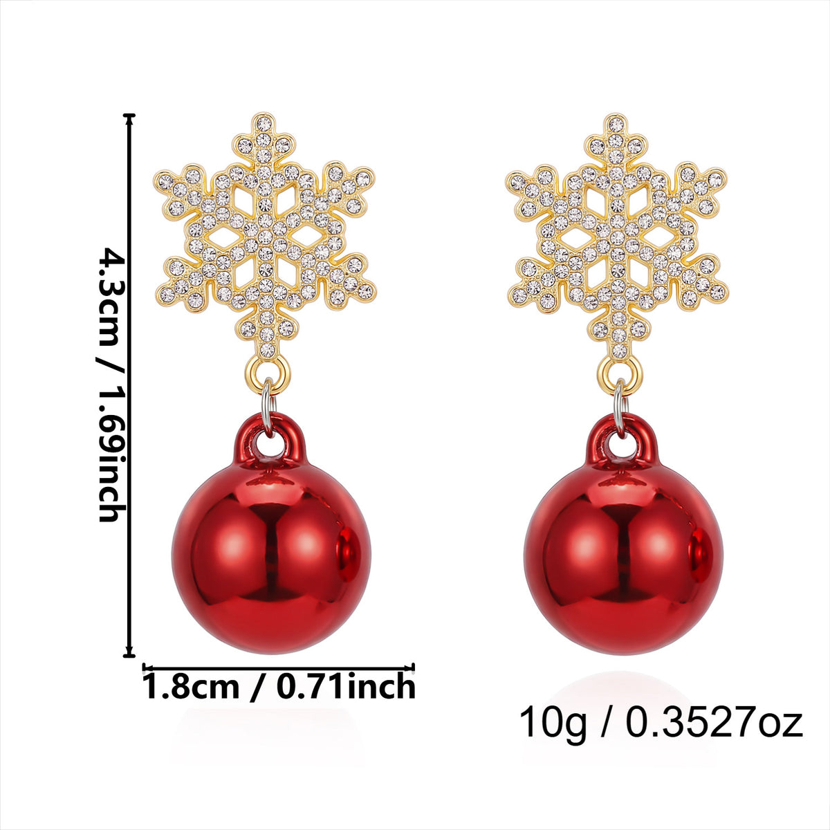 Bow Crystal Ball Earrings