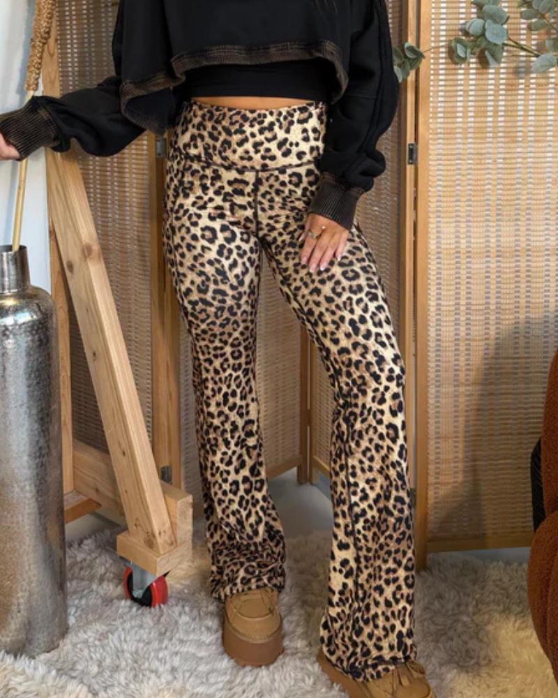 Stylish Leopard Pattern Pants