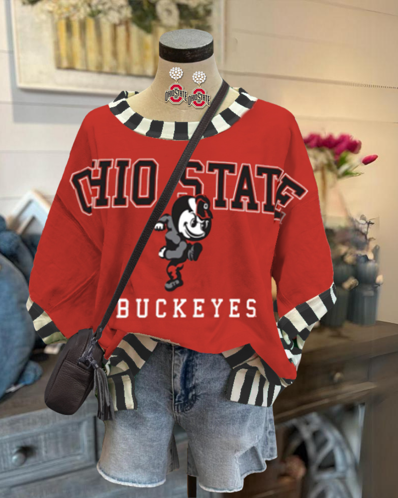 Ohio State Buckeyes Stripe Trim T-shirt
