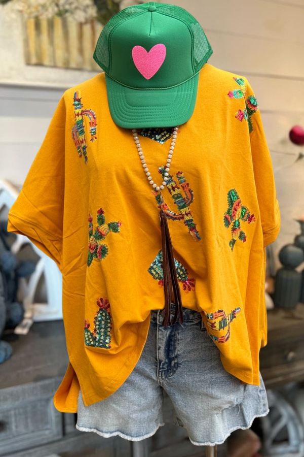 Cactus Sequins Tee