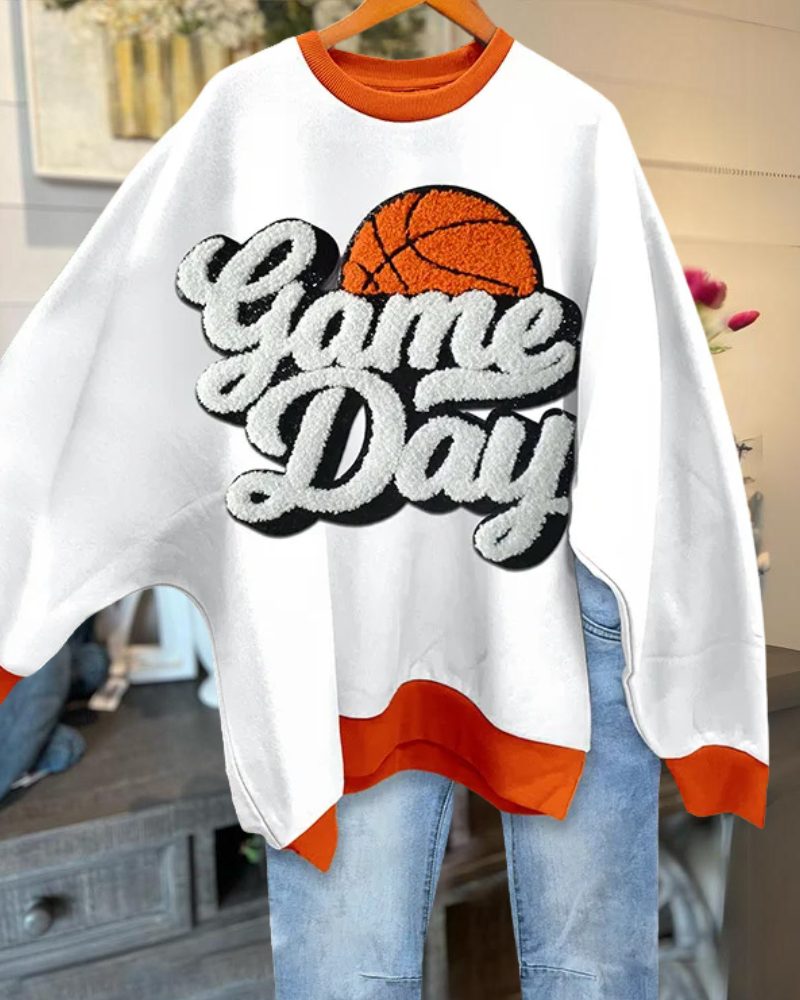 Basketball Gameday Printed Sweatshirt