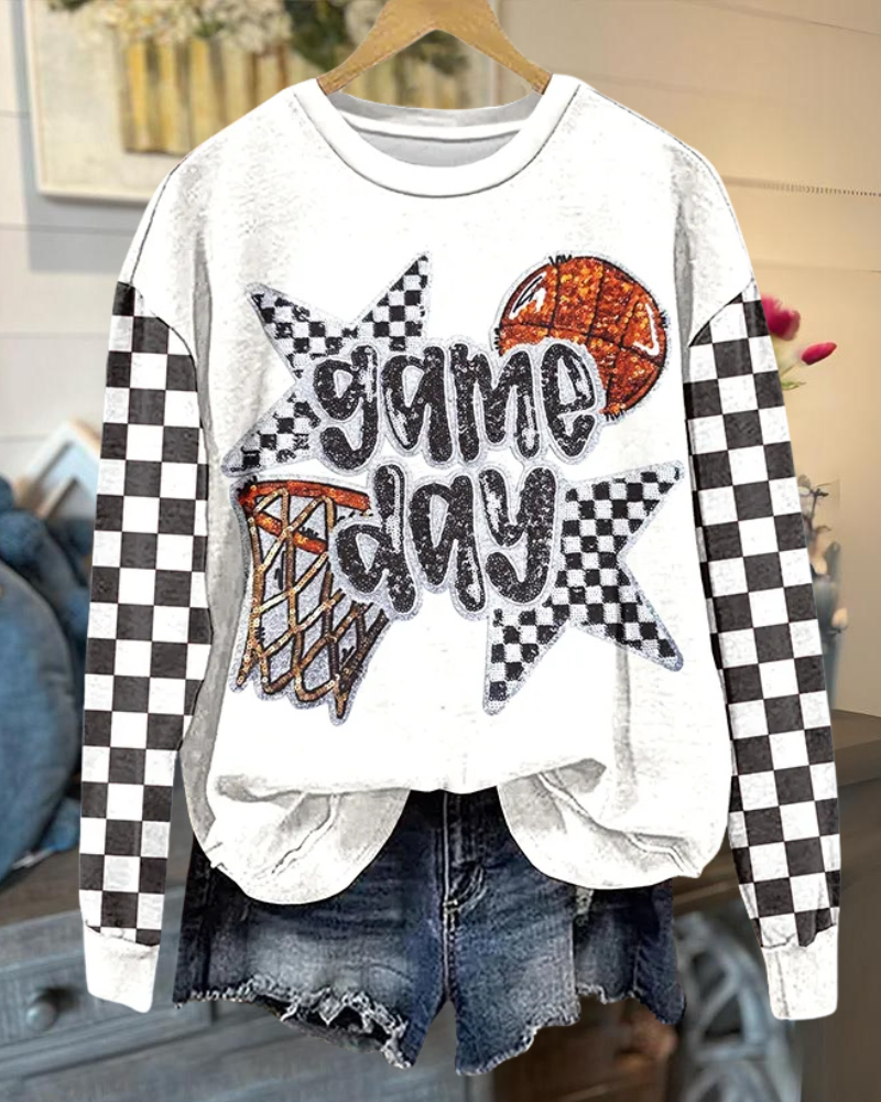 Gameday Plaid Crewneck Sweatshirt