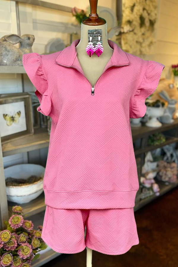 Ruffle Textured Travel Set