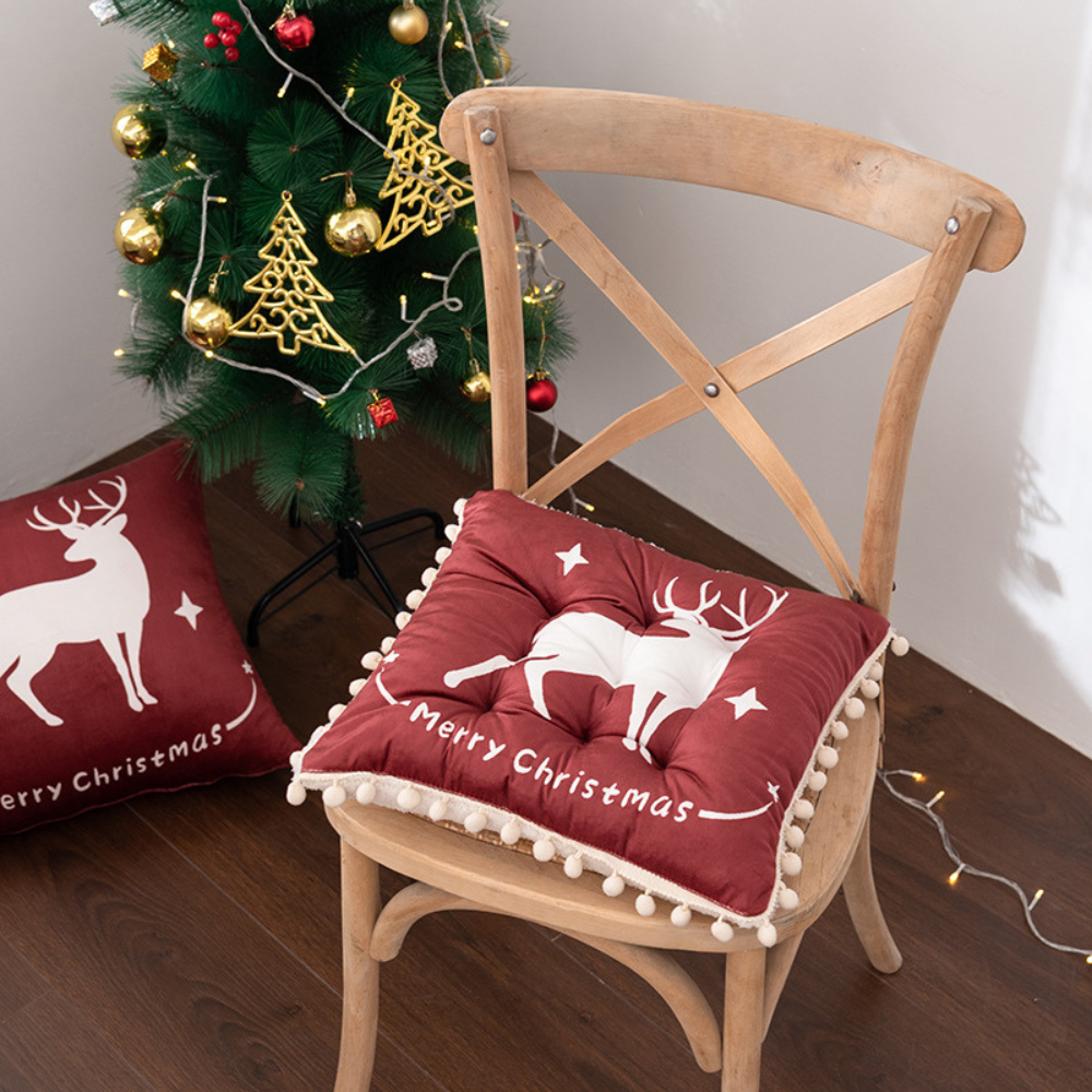 Christmas Trim Plush Cushion