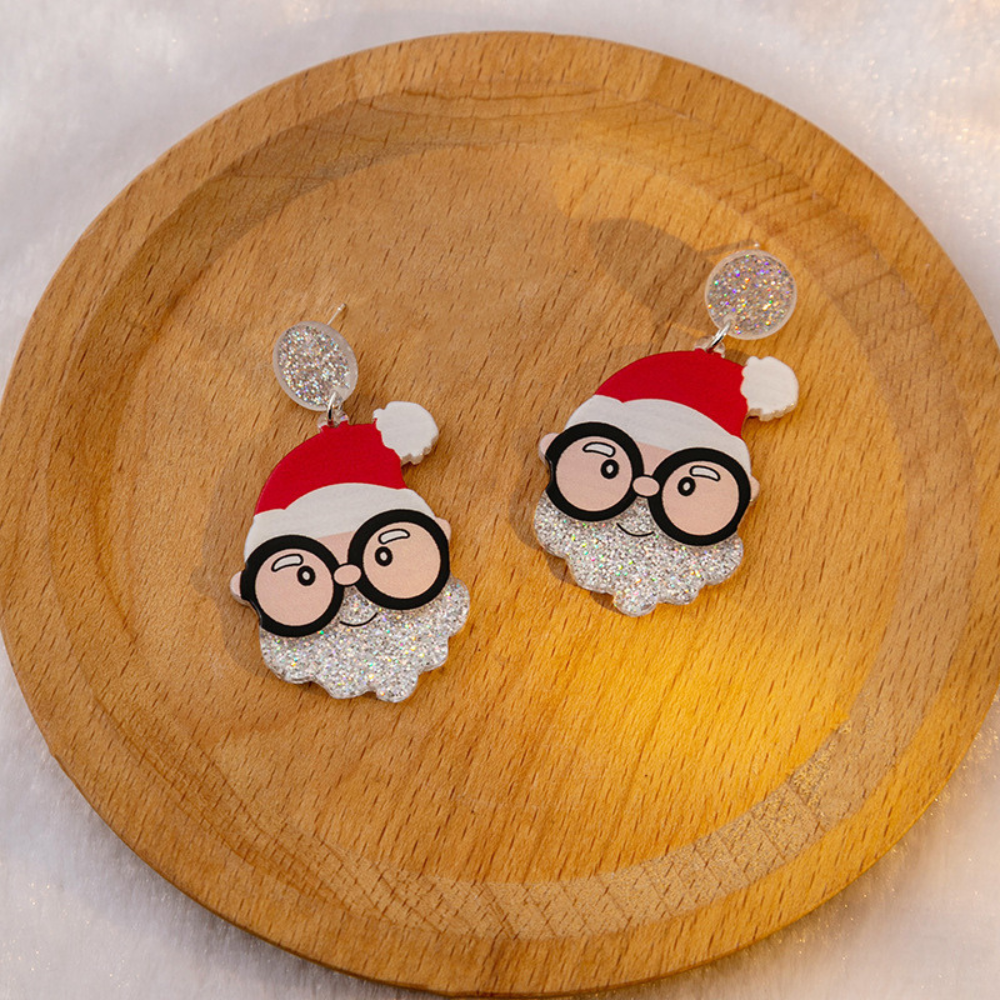 Santa Claus Acrylic Earrings