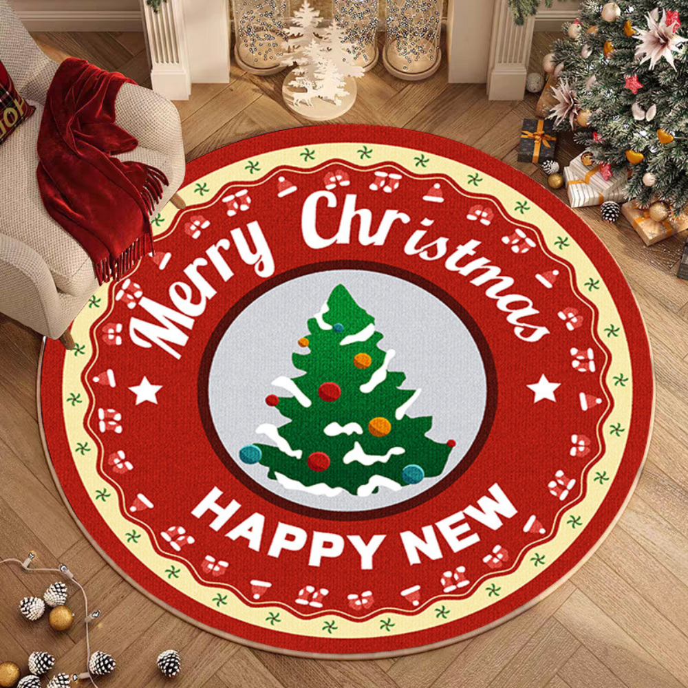 Christmas Tree Round Rug