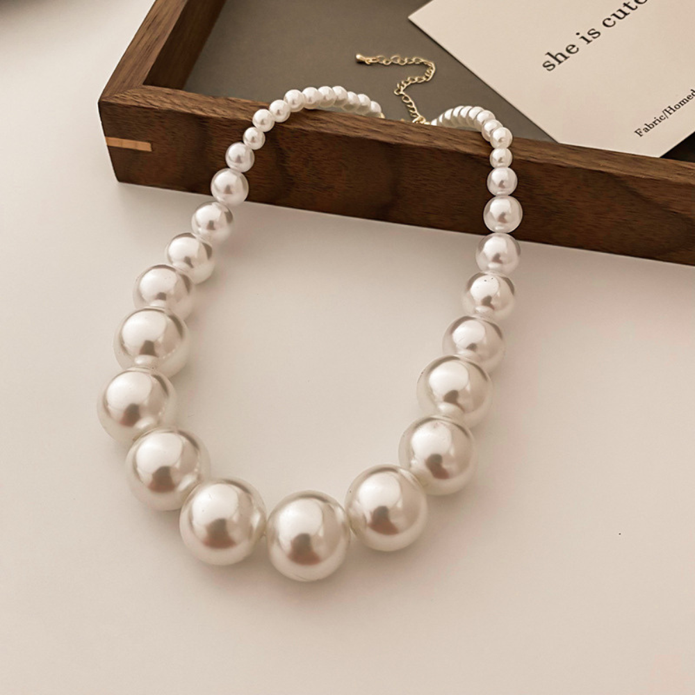 Retro Bright Pearl Necklace