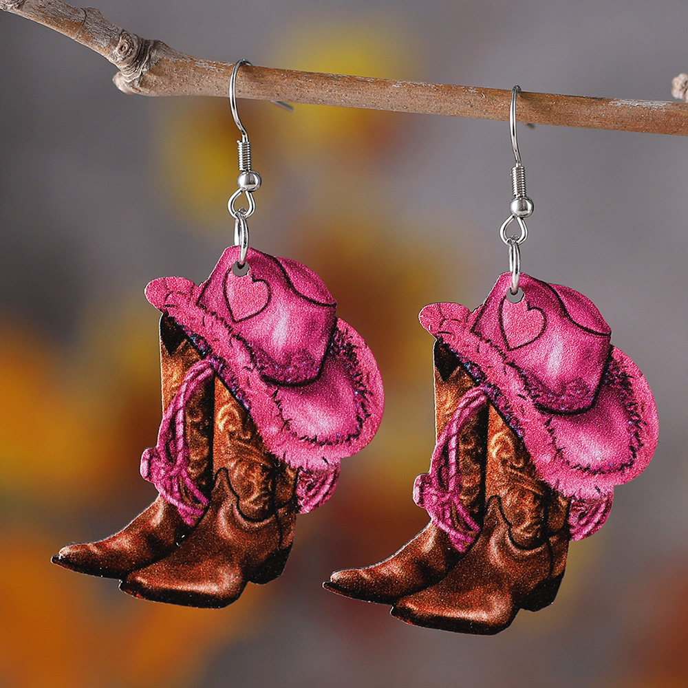 Western Cowboy Boot Earrings