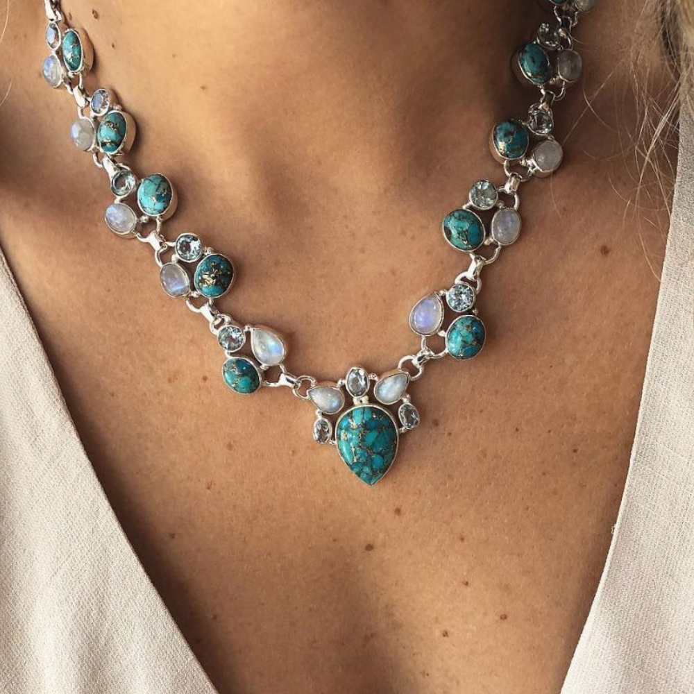 Retro Bohemian Turquoise Necklace