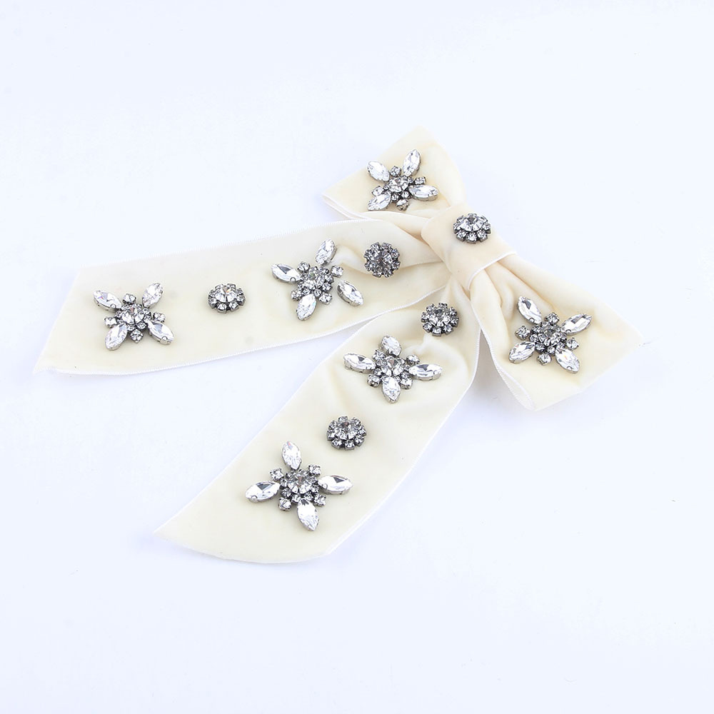 Christmas Bow Diamond Hair Clip
