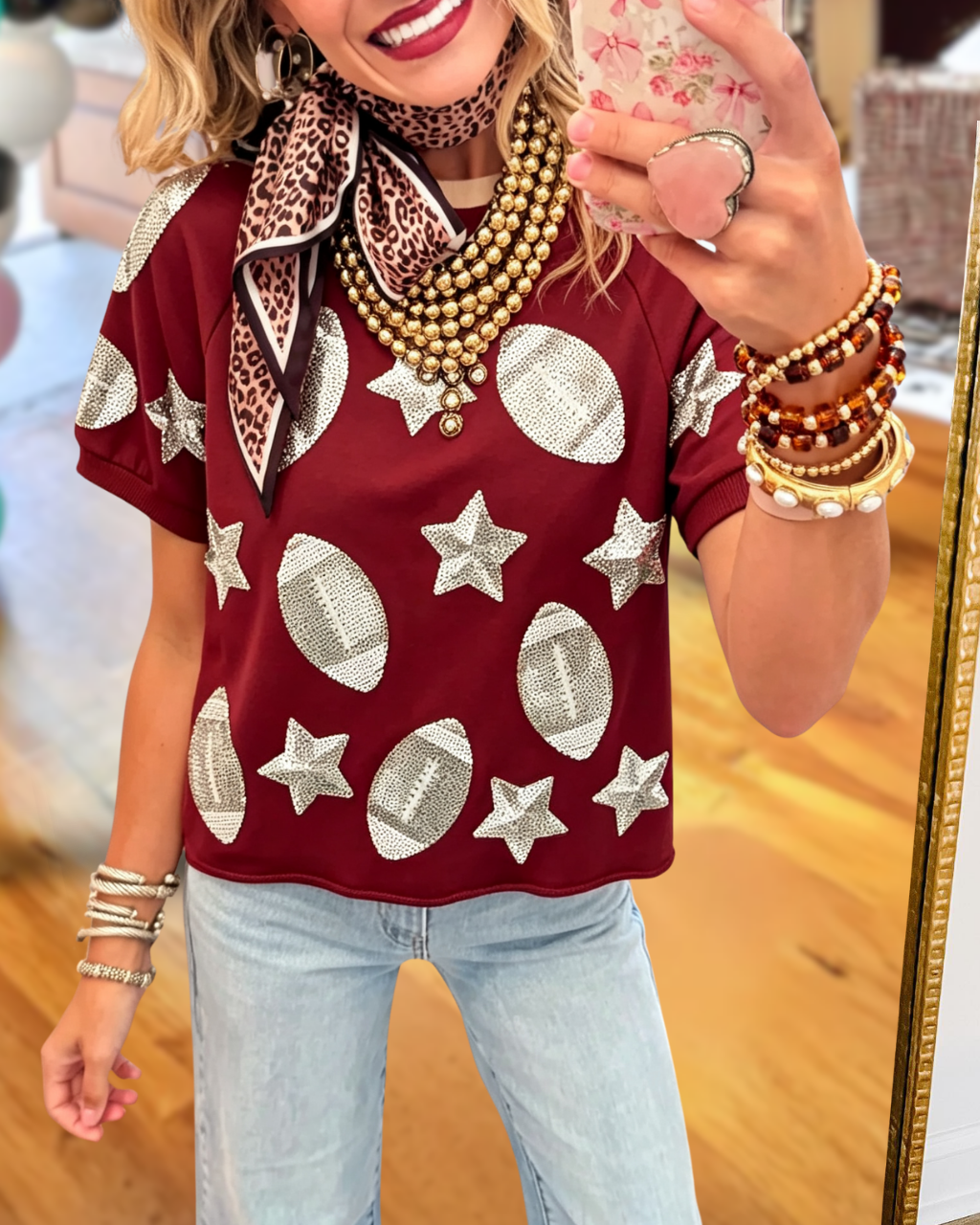 Football Star Sequin T-shirt