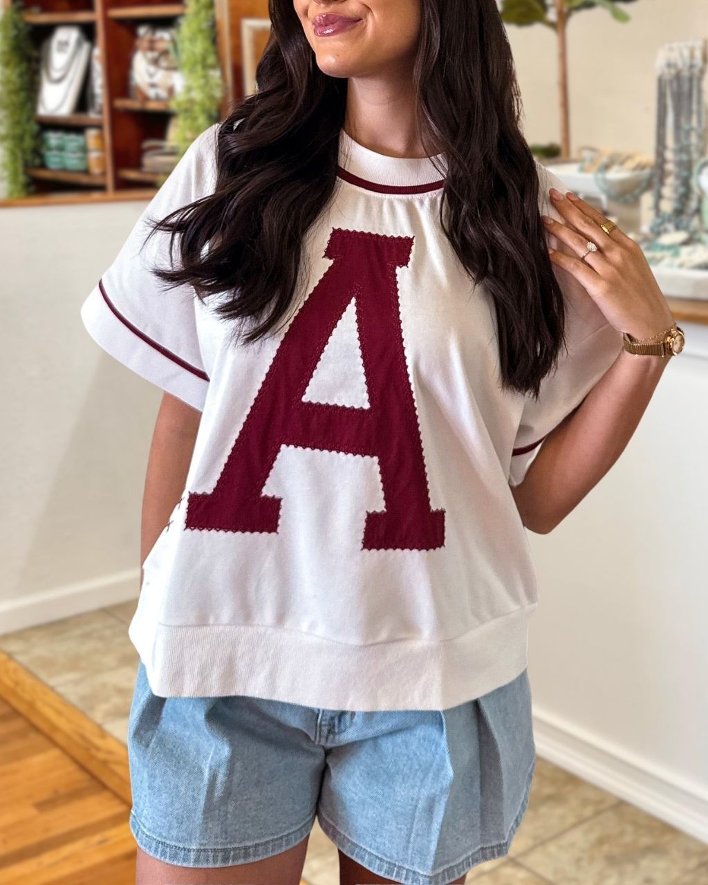 A Logo Game Day Patch Embroidered T-shirt