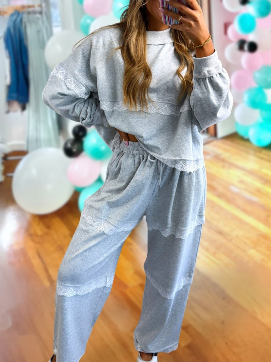 Casual Lace Seam Set