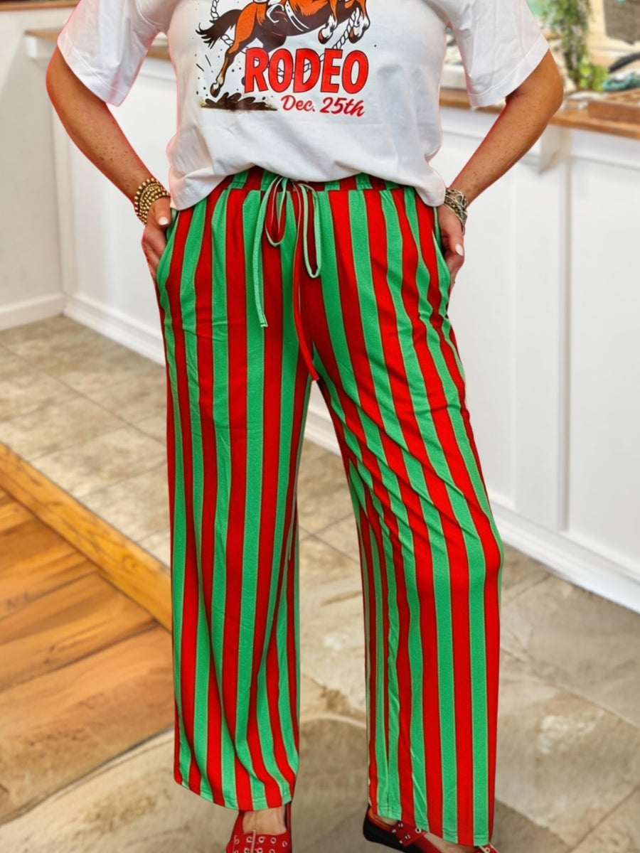 Christmas Casual Striped Pants