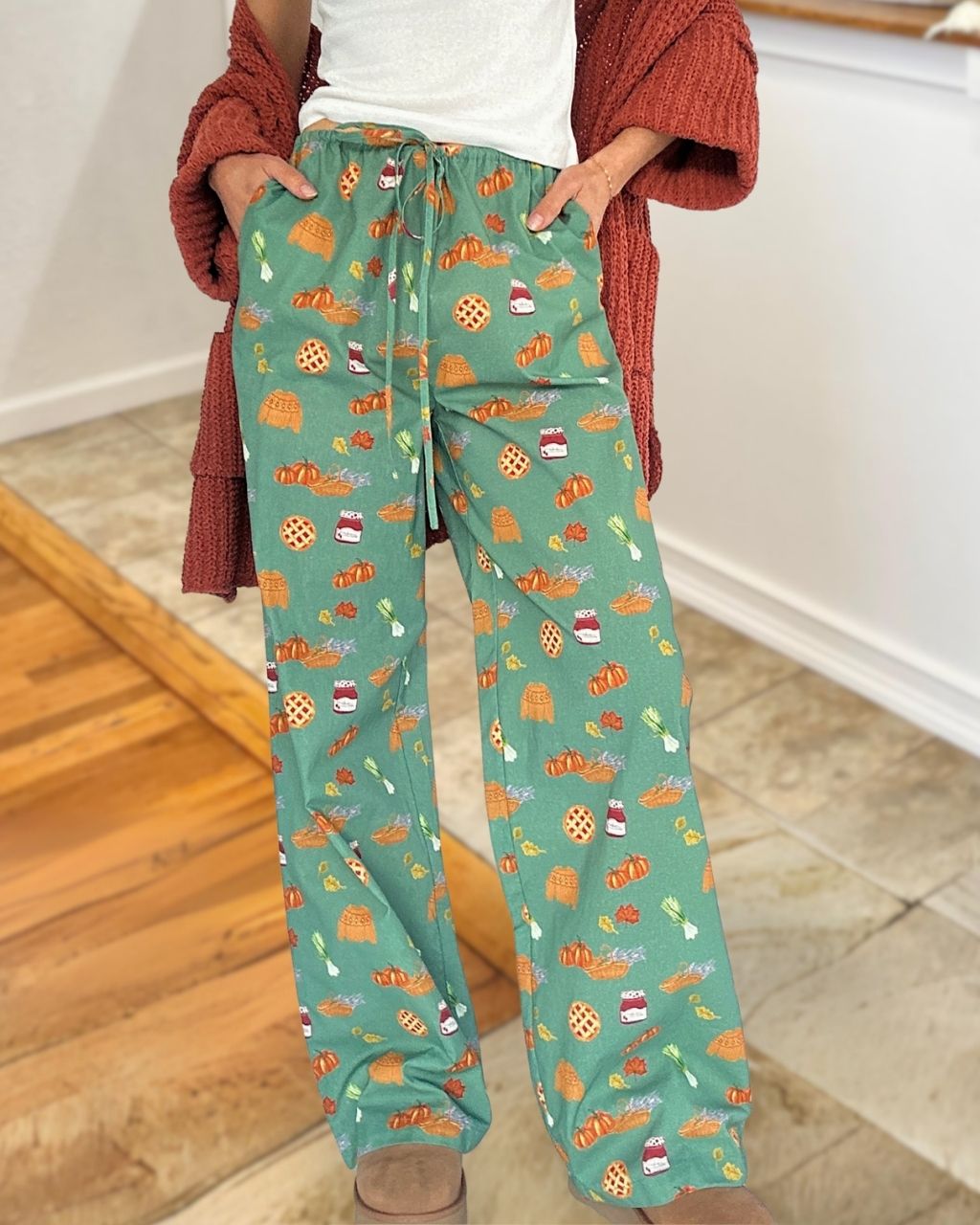 Autumn Thanksgiving Pumpkin Picnic Pants