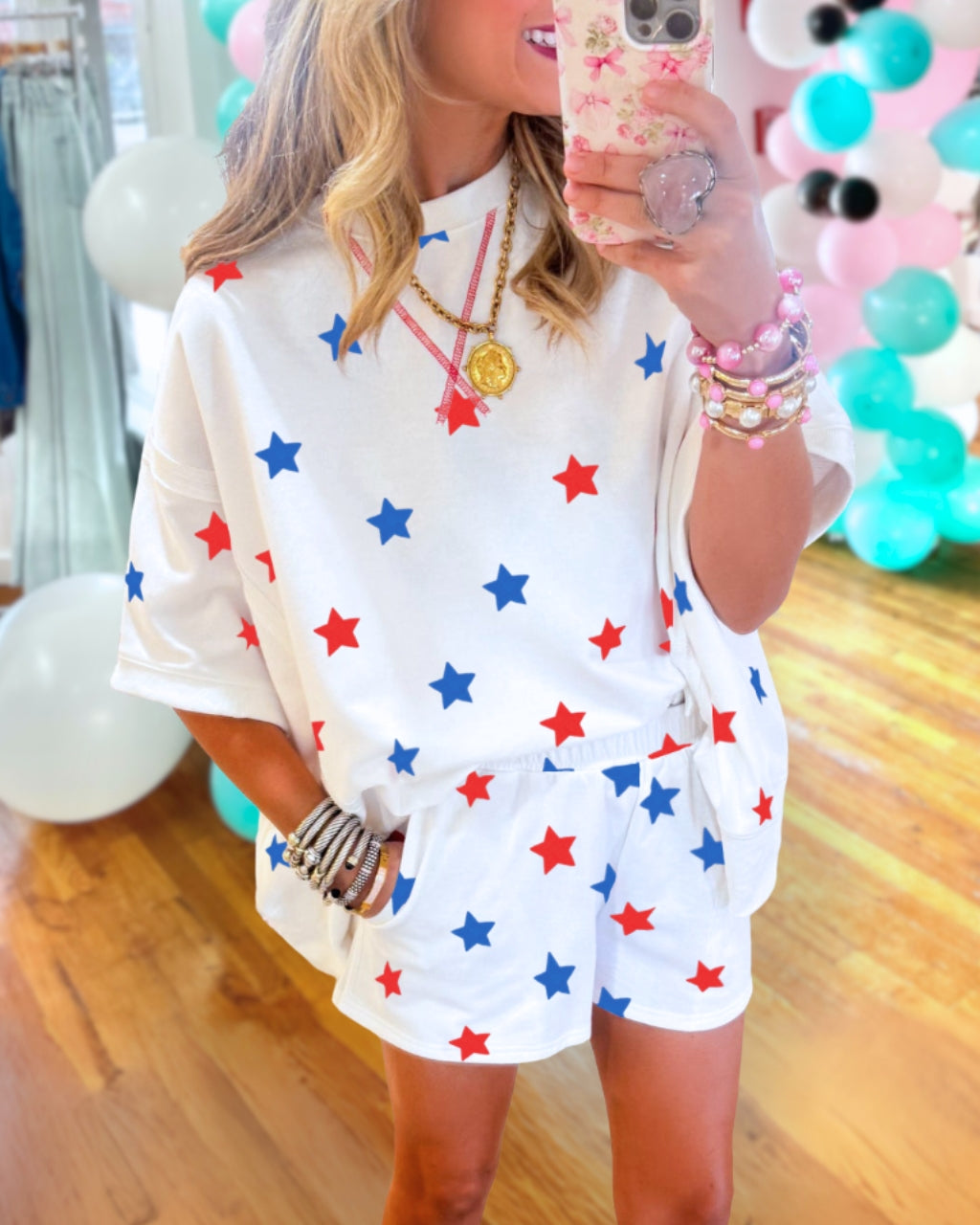 Independence Day Star Shorts Set