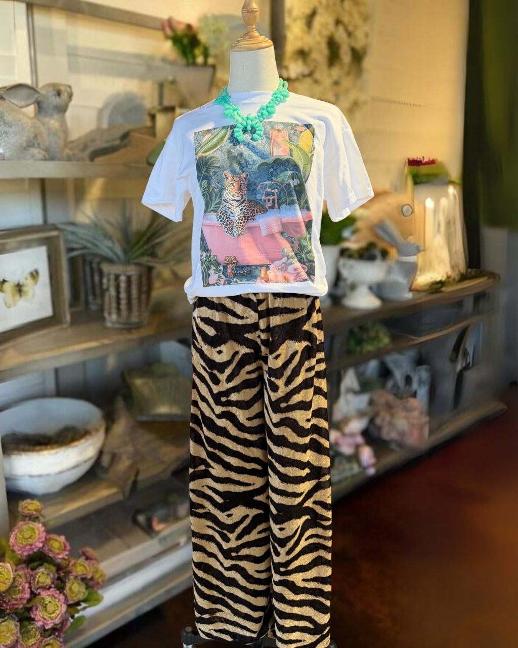 Zebra Print Relaxed Pants