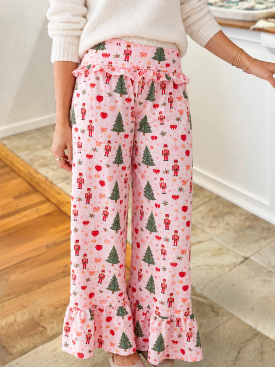 Nutcracker Christmas Tree Ruffled Pants