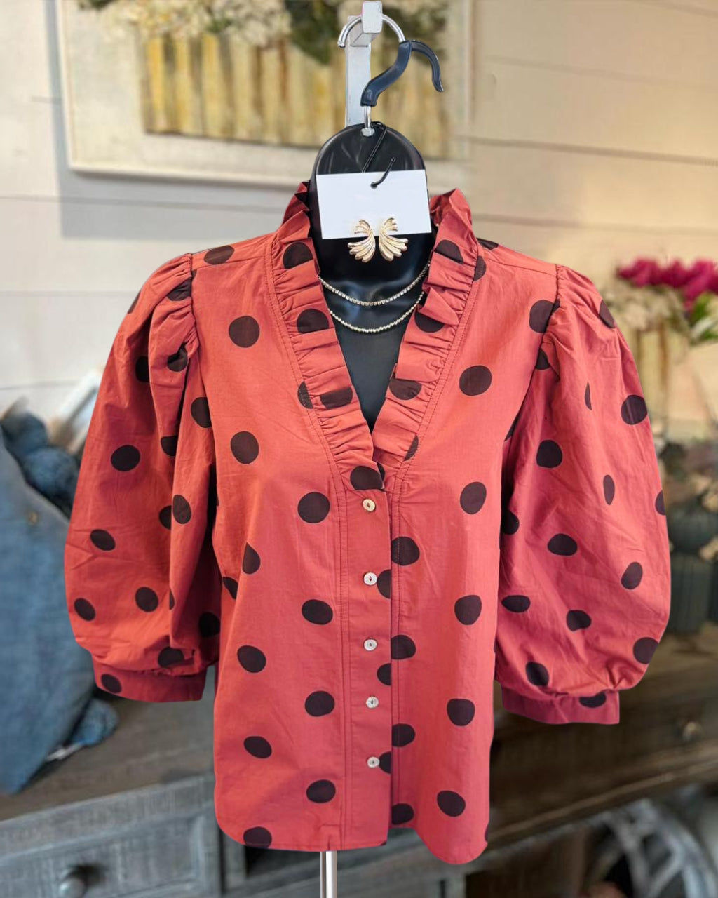 Casual Days Polka Dot Blouse
