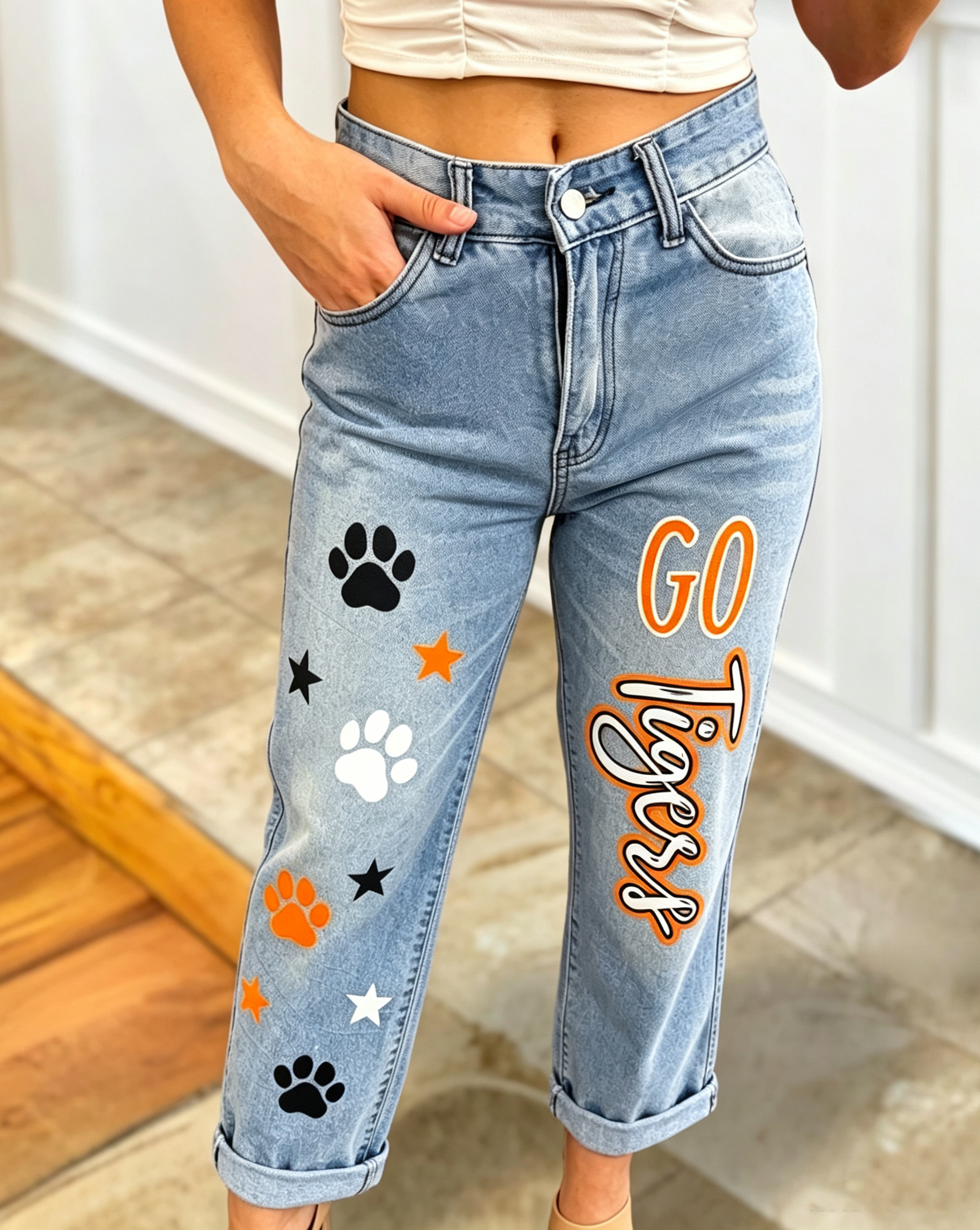 GO Tigers Game Day Denim Pants