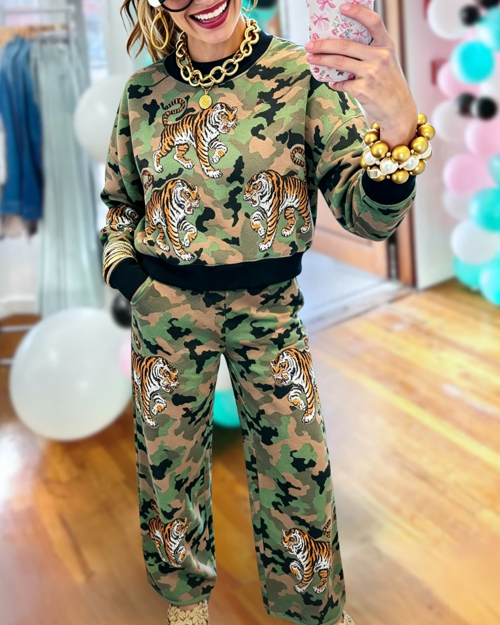 Camouflage Tiger Print Game-Day Set