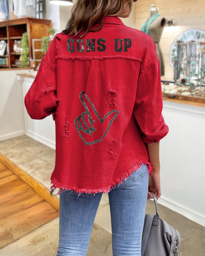 Sequin TTU Red Raiders Jacket