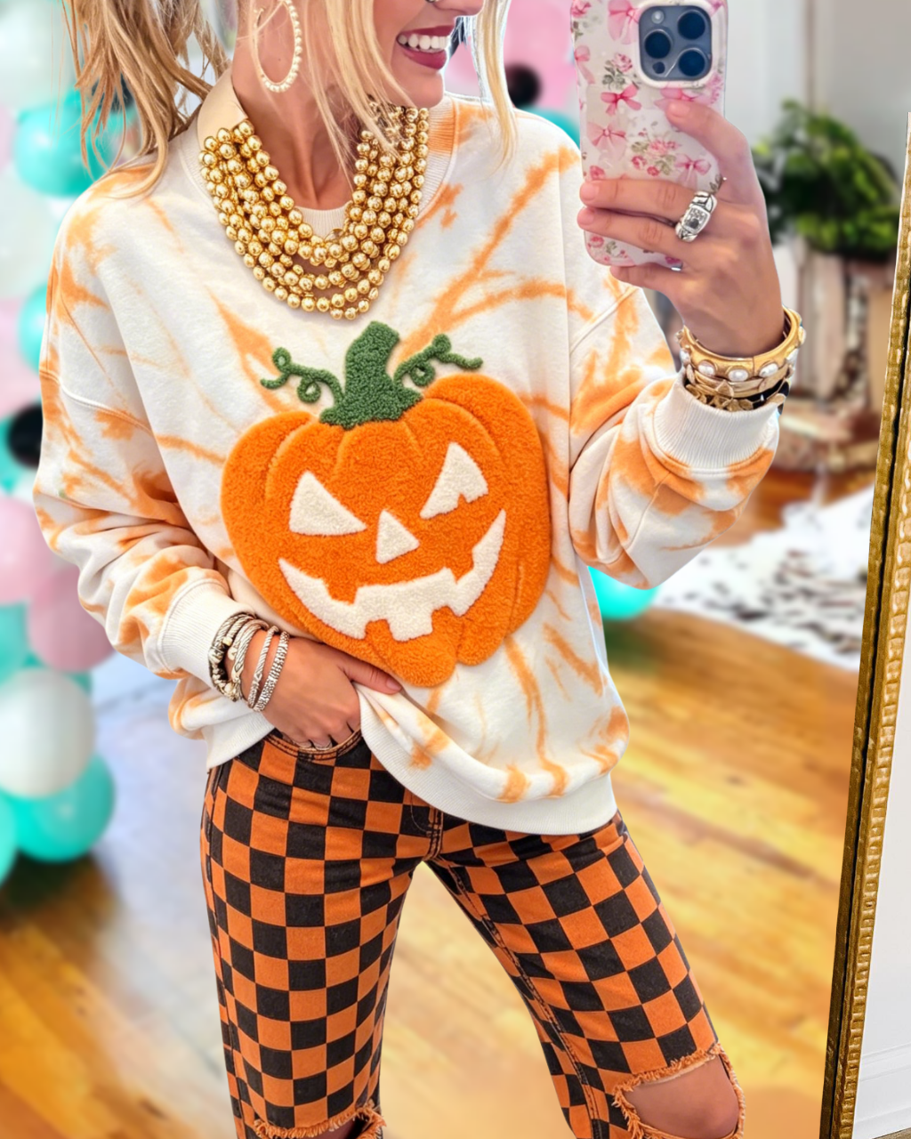 Embroidered Pumpkin Season Pullover