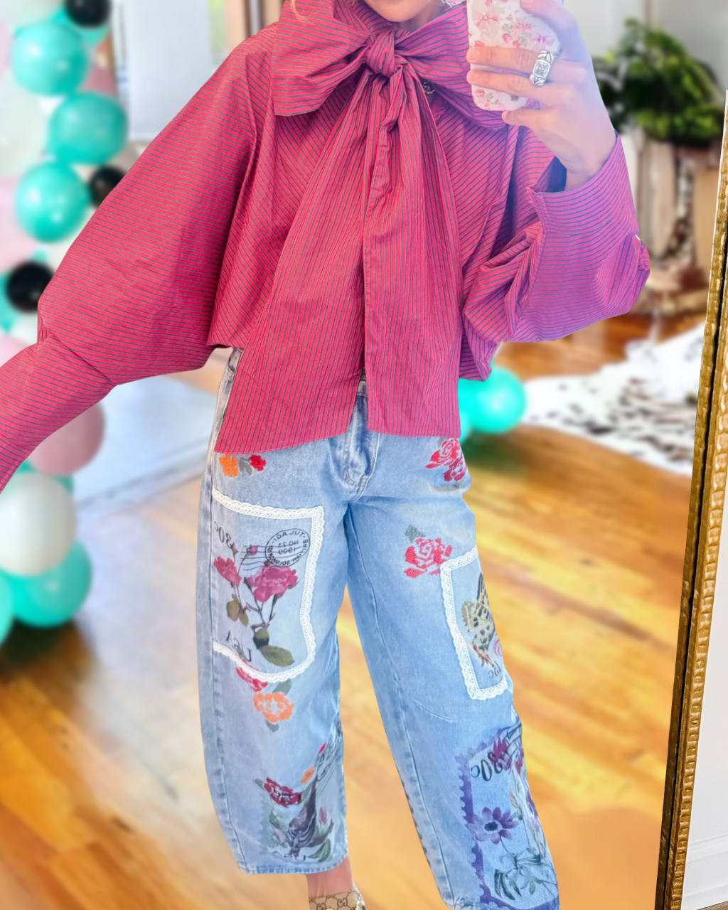 Vintage Floral Lace Pants